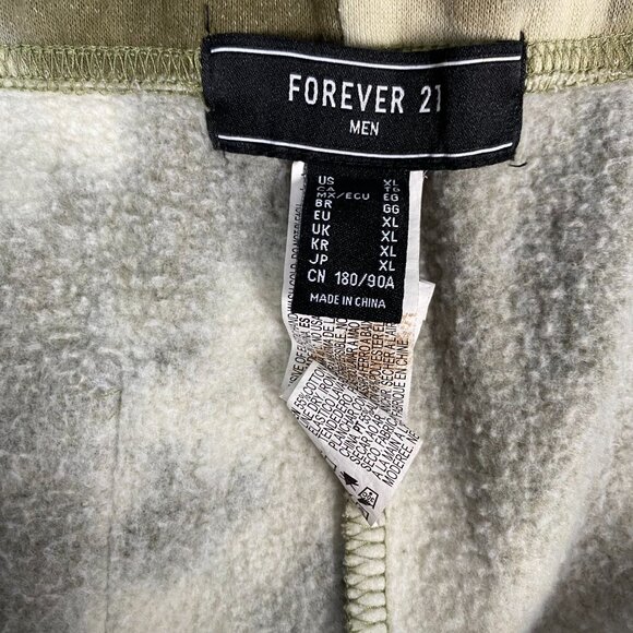 Forever 21 Men Acid Wash Tie Dye Mushroom Graphic Green Drawstring Sweatpants XL - Picture 12 of 12